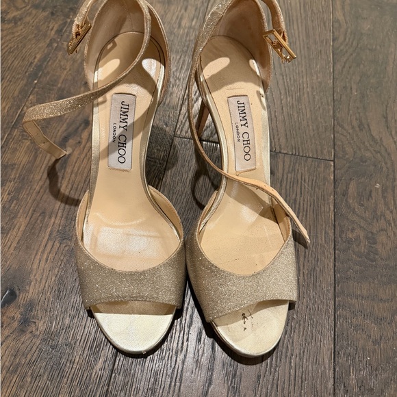 Jimmy Choo Shoes - Jimmy Choo Glittering Gold Heels